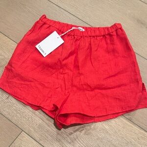 Vitamin A High Waist Red Women's Shorts